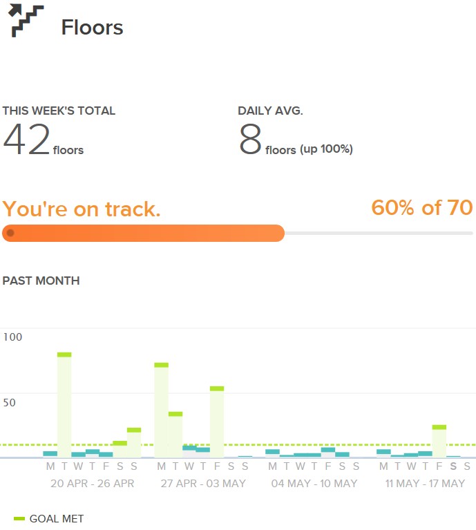 FitBit Floors Climbed Chart